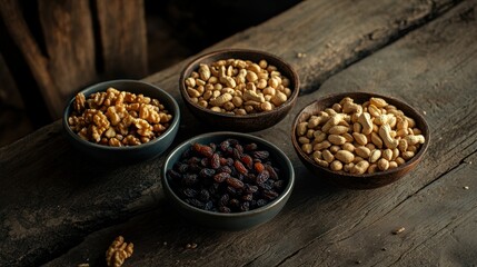 Raisin grain in bowl closeup view