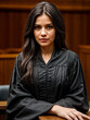 © AJ_stock_photos - Authoritative female judge in courtroom, representing law, justice, and impartiality in legal system.