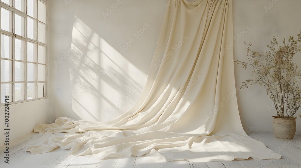 Simple Studio Backdrops Minimalist fabric backdrop with a smooth luxurious texture in light ...