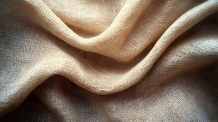 Beautifully draped neutral toned fabric material with a delicate understated pattern creating a refined and sophisticated backdrop for elegant photography and lifestyle imagery