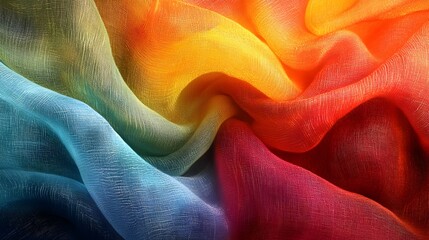 Poster - captivating abstract fabric texture with dynamic colorful patterns vibrant bold and backdrop perfect