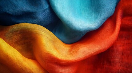 Poster - captivating abstract fabric texture with a bold dynamic and vibrant color palette perfect for creati