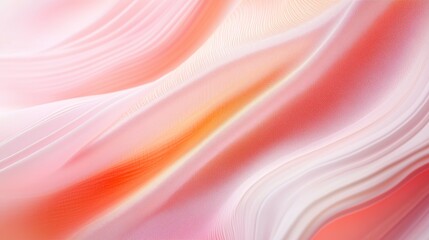 Canvas Print - Soft flowing textures in shades of pink and orange create a serene atmosphere perfect for backgrounds and visual aesthetics