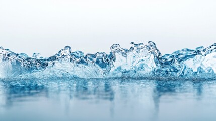 Poster - Clear Water Wave with Reflection on Smooth Surface