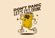 © Adipra - Don't panic, let's get drink. Mascot character design of can drink in running pose
