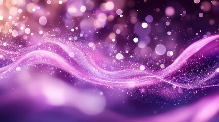 Wall Mural - abstract purple and pink background with glitter and bokeh lights.