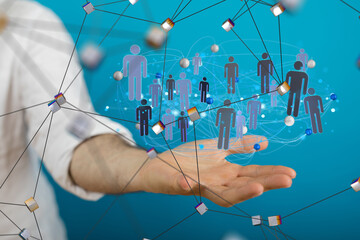 Poster - conference team work connection digital concept