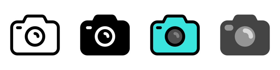 Editable vector photo digital camera icon. Part of a big icon set family. Perfect for web and app interfaces, presentations, infographics, etc