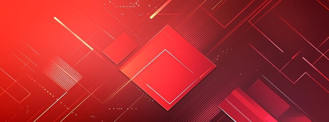 Poster - The geometric red wallpaper is perfect for certificates, presentations, and landing pages
