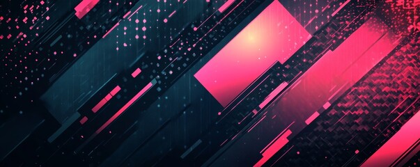 Poster - A red techno abstract background is overlaid on dark space with a letter X effect design. It would be perfect for banners, flyers, cards, or brochure covers.