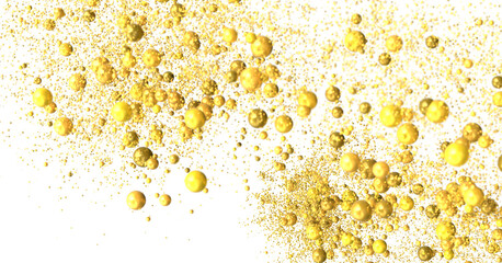 Poster - Glittering gold  confetti png. Glittering gold