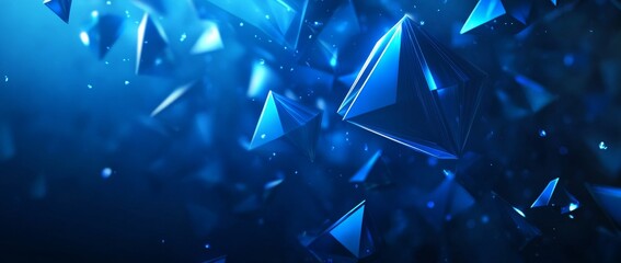 Poster - abstract background concept header web cover poster banner presentation template in blue geometric s