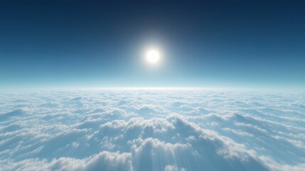 Wall Mural - a beautiful skyscape with minimal clouds, deep blue sky