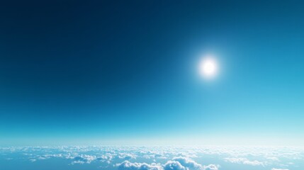 Wall Mural - a beautiful skyscape with minimal clouds, deep blue sky