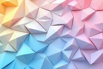 Sticker - Abstract colorful geometric background with pastel colors and a triangular pattern.