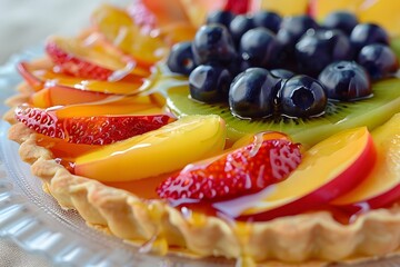 Fruit Tart with Honey Glaze