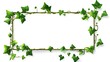 © pkproject - Lush Green Ivy Vine Frame Backdrop with Climbing Leafy Foliage