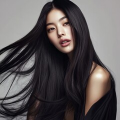 Canvas Print - korean hair model