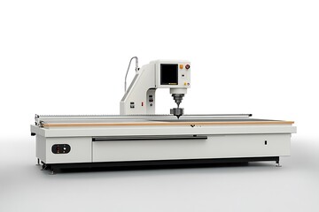 Poster - Automated Industrial Machine with a Drill Bit Lowered Over a Surface