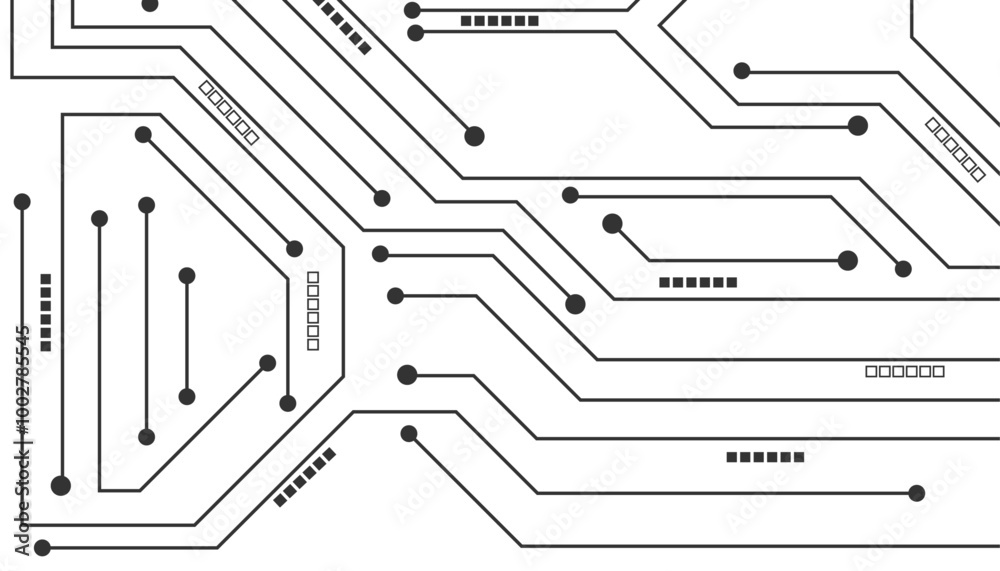 Vectors High-tech connection system on a white background. Technology ...