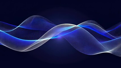 Poster - Dynamic wave patterns in mesmerizing blue hues evoke a sense of tranquility and movement, perfect for relaxation