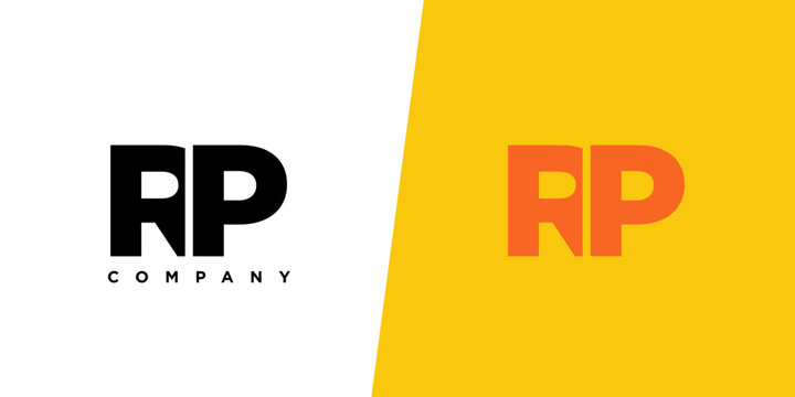 Letter R and P, RP logo design template. Minimal monogram initial based logotype.