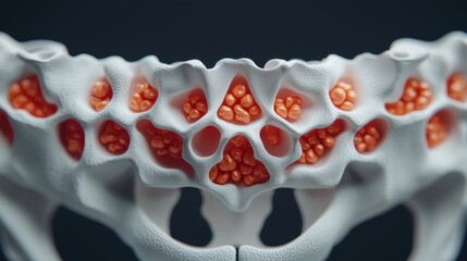 Intricate Structure of Human Bone Close-Up