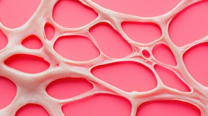 Wall Mural - Abstract Pink Background with Organic Bubble Structures