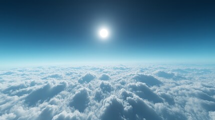 Wall Mural - above the clouds, with a deep azure sky