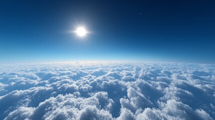 Wall Mural - above the clouds, with a deep azure sky
