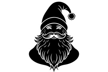 Wall Mural - santa hat  silhouette  vector icon slyle white background