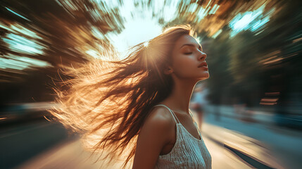 Wall Mural - moving hair