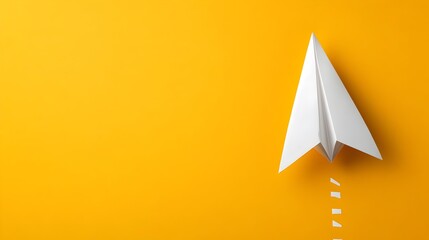 Aufkleber - A business document seamlessly folding itself into a paper airplane representing the concept of agility efficiency and swift decision making in the corporate landscape