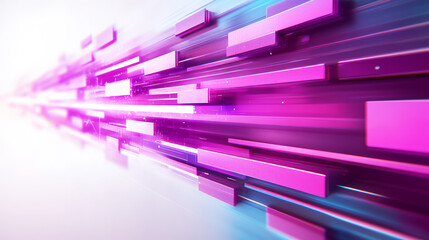 Wall Mural - Abstract geometric shapes in pink and blue with a blur effect.