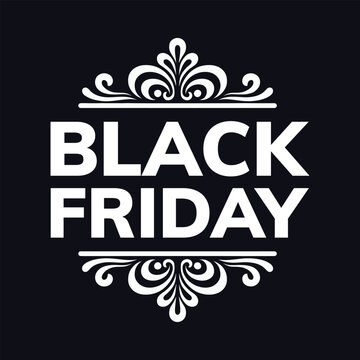 Black Friday Typography Calligraphy Vector Style