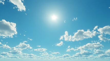 Wall Mural - a tranquil skyscape with minimal clouds, deep blue sky