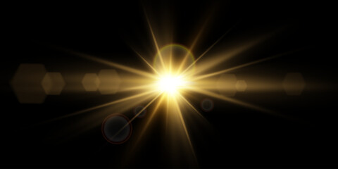 Vector transparent sunlight special lens flare light effect.