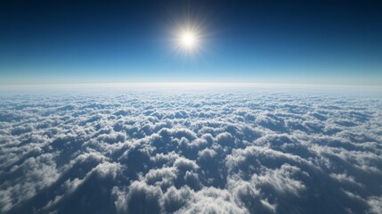 Wall Mural - above the clouds, with a deep azure sky