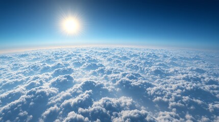 Wall Mural - above the clouds, with a deep azure sky