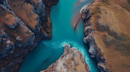 Poster - Captivating Time Lapse Showcases the Powerful Long Term Erosion of a River Carving Through a Majestic Canyon Landscape Over Geological Timescales