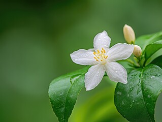 Sticker - water drops on a flower