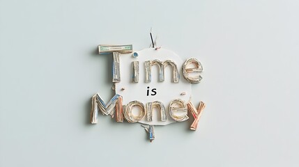 Poster - Creative of a Clock Constructed from Stacks of Currency Banknotes Representing the Business Saying That Time Is Money and the Importance of Effective Time Management and Financial Planning