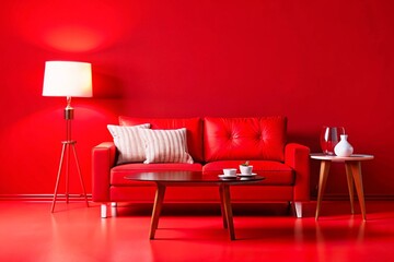 A cozy living room featuring elegant wooden paneling and stylish beige furniture, creating a warm and inviting atmosphere