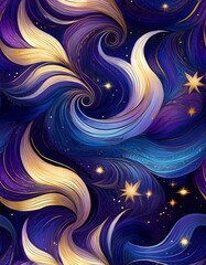 Wall Mural - Abstract Night Sky Design