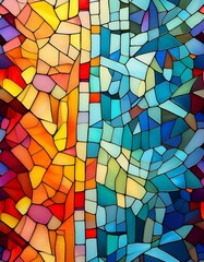 Wall Mural - Abstract stained glass art