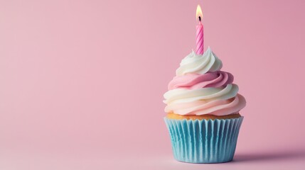 Sticker - Birthday Cupcake with Candle