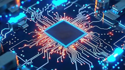 Aufkleber - Close-up of a computer circuit board