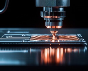 Poster - Microchip fabrication with precision tools.