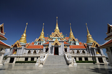 Wall Mural - Wat Tang Sai or Tang Sai temple Beautiful temple on the top of Thong chai mountain in Prachuap Khiri khan, Thailand 