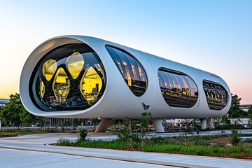 Poster - A futuristic carbon capture facility, where advanced technology pulls CO2 from the air and stores it underground to help reverse climate change